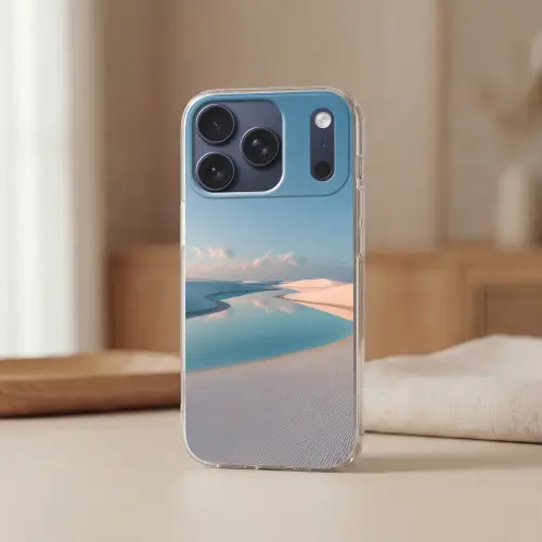 Duinen - Waterplas - Oneindige rust Telefoonhoesje iPhone 17 Pro klein -sfeer2