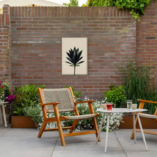 Agaveplant - Symmetrisch - Groen Tuinposter op houten frame 2 cm dik klein -sfeer3