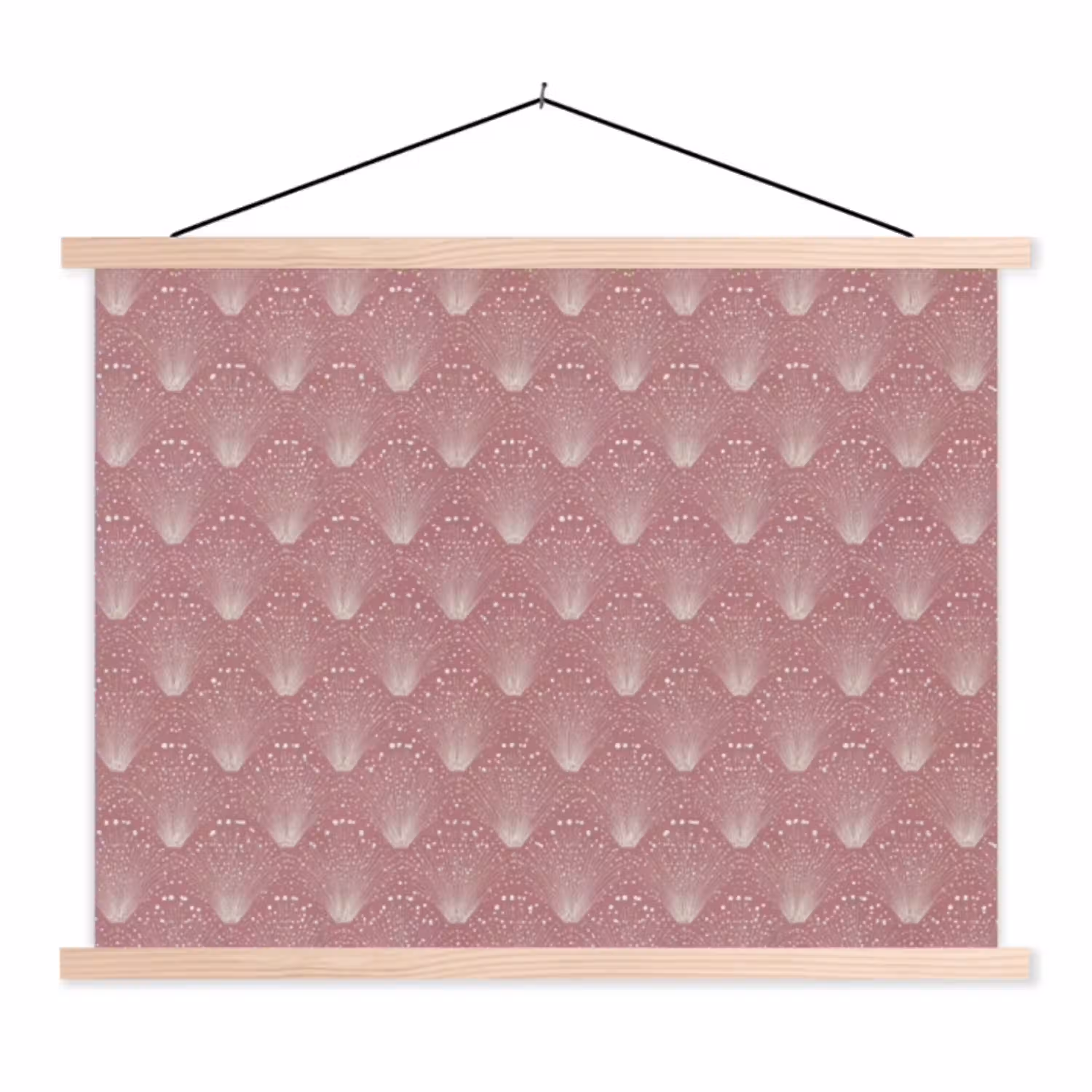 Trendy - Patroon - Roze textielposter latten blank klein 122 -3d