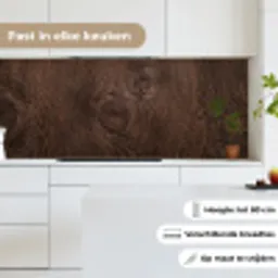 Houtnerf - Textuur - Patroon - Bruin - Rustiek keuken achterwand 2 middel -sfeer4_NL
