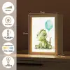 Draak - Baby dier - Blauwe ballon Light Box met kabel klein -USP_NL