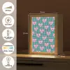 Hartjes - Raster - Patroon - Blauw Light Box met kabel (Tafellamp) klein 925 -USP_NL