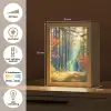Bos - Zon - Natuur - Herfst Light Box met kabel (Tafellamp) klein -USP_NL