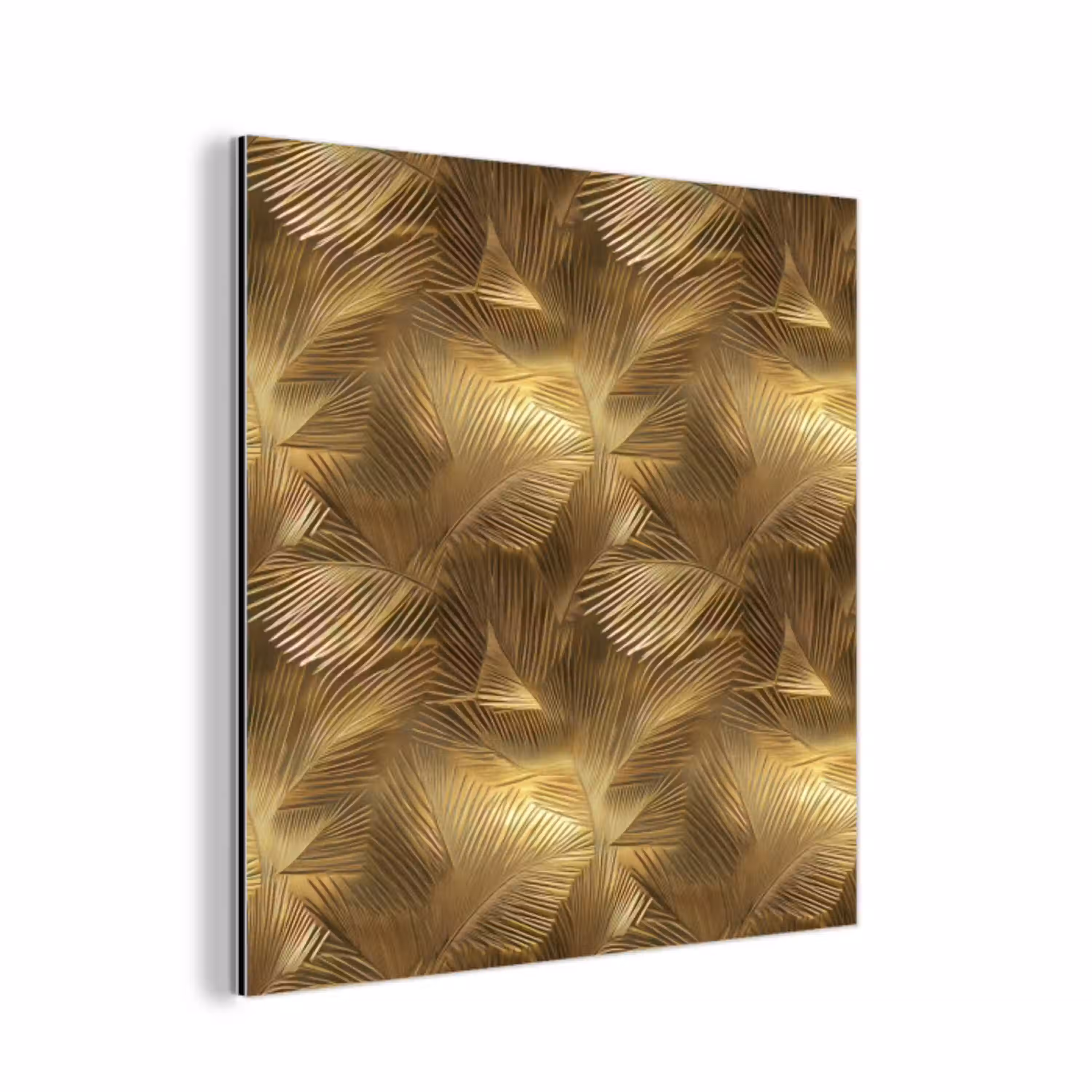 Palm - Waaier - Goud aluminium wit klein 46 -3d