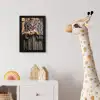 Vrouw - Hamburger - Bontjas fotolijst zwart zonder passe partout klein -usfeer4_kinderkamer