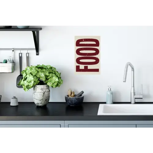Eten - Japandi - Rood - Decoratie Muursticker klein -keuken