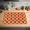 Geometrisch - Retro - Oranje Inductie beschermer vinyl 3mm klein 276 -sfeer5