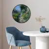 Kat - Vrouw - Bloemen - Huis Fotolijst rond zonder passe partout klein -sfeer2