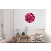 Rozen - Pink - Bloem Wandcirkel aluminium klein -woonkamer