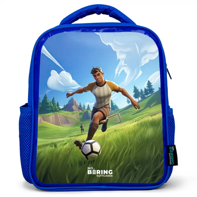 Voetbal - Jongen - Goal - Voetbaltenue Kinderrugzak - Blauw middel -3d