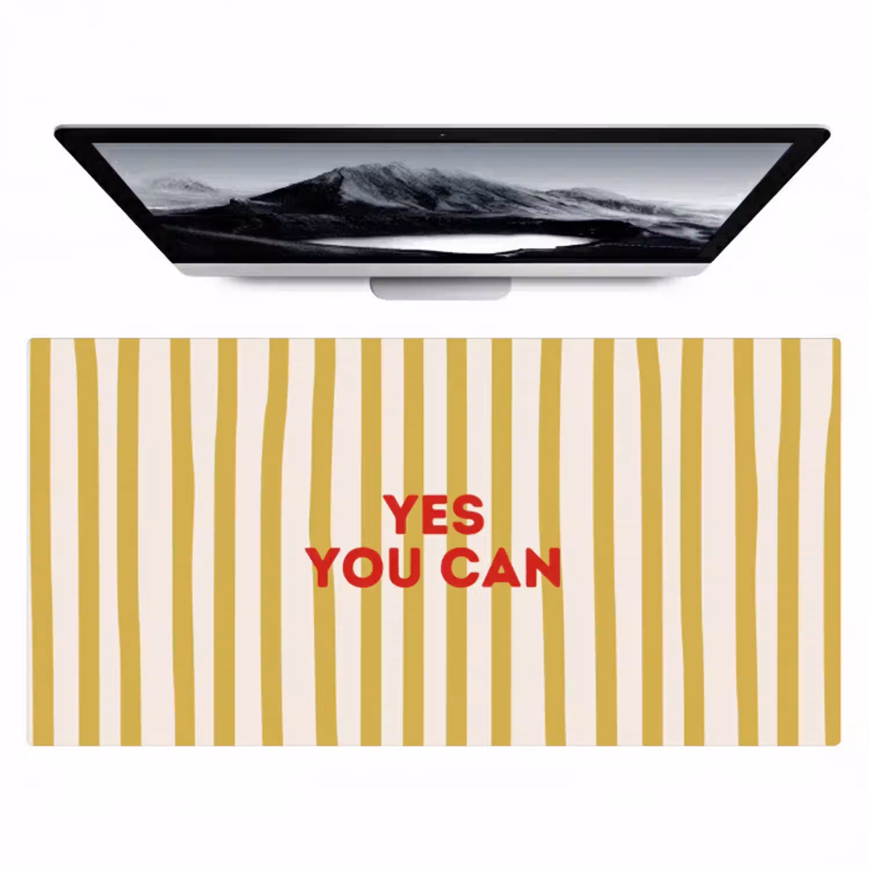 Strepen - Abstract - Yes you can - Rood Muismat XXL klein -zzz3d