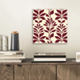 Abstract - Bladeren - Burgundy aluminium wit klein 46 -sfeer1