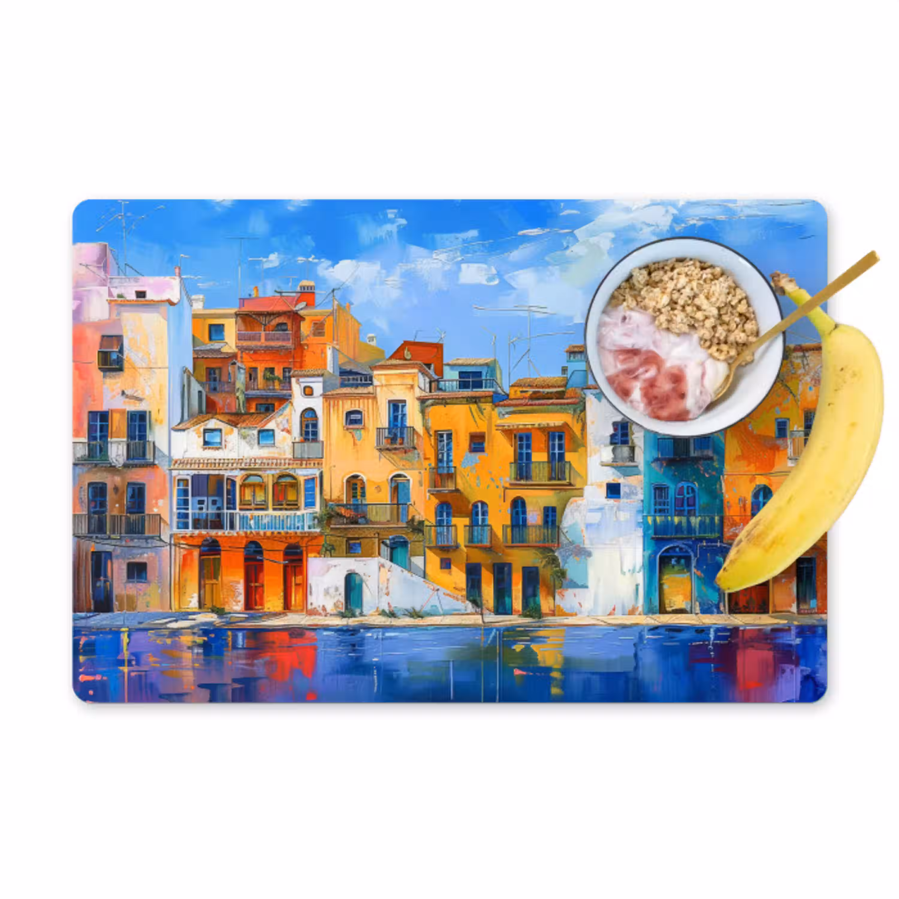 Architectuur - Kleurrijk - Kunst - Modern Placemat vinyl groot -zzzproduct_Kitchenyeah-website