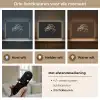 Gipskruid - Bloemetjes - Wit - Minimalistisch Light Box met batterij (Wandlamp) middel -USP_lichtkleurNL