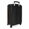 Minimal - Rozenhout met zwarte streep NBS - Handbagage koffer - Unisex middel -achterkant