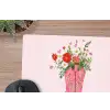 Cowboylaarzen - Roze - Boeket - Bloemen muismat rubber klein -closeup