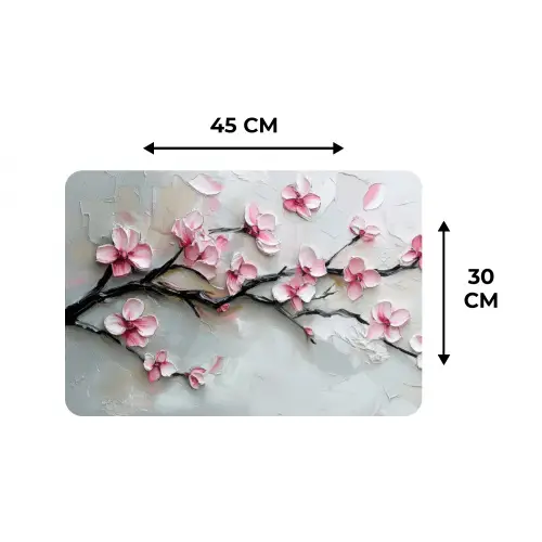 Bloesem - Kunstzinnig - Roze - Sakura Placemat vinyl groot -specs