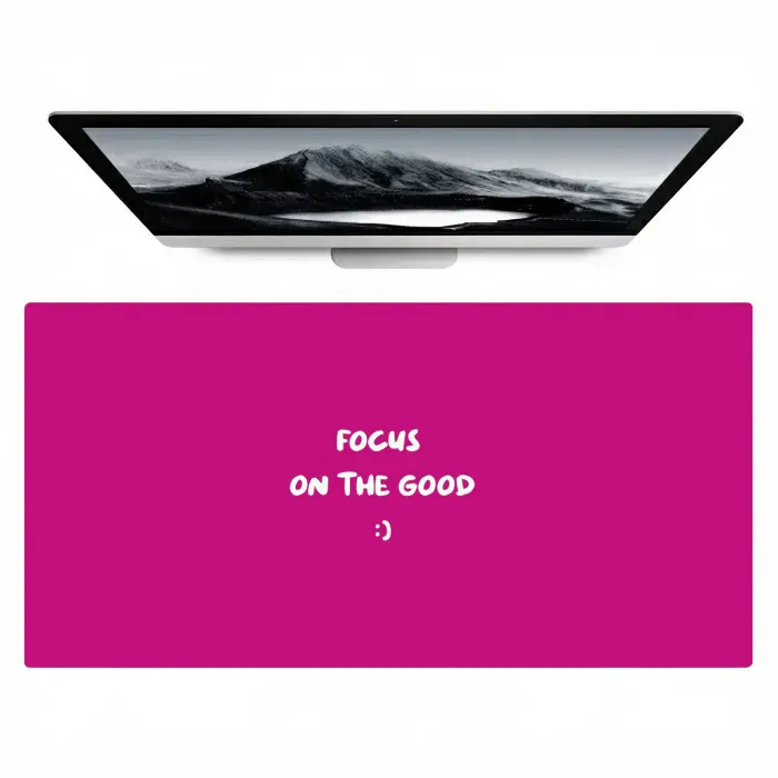 Focus - Smiley - Roze Muismat XXL klein -zzz3d