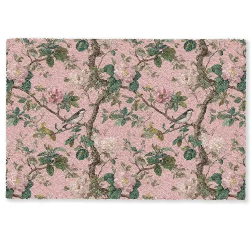 Pioenrozen - Botanisch - Vogel Deurmat klein 898 -zkaufland3d