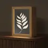 Blad - Wit - Minimalistisch Light Box met kabel (Tafellamp) klein -z3d_website