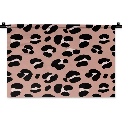 Luipaard - Vlekken - Beige - Roze Wandkleed katoen klein 269 -zz3d
