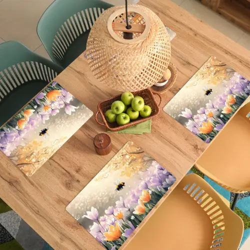 Viooltjes - bij - Zonlicht Placemat vinyl groot -zzsfeer5_Kitchenyeah-website