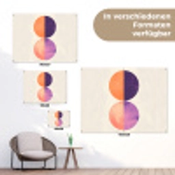 Abstract - Cirkels - Paars tuinposter los doek klein -Xsfeer9_DE