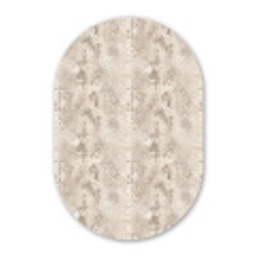 Slang - Patroon - Beige Wandcirkel Ovaal Aluminium middel 839 -3d