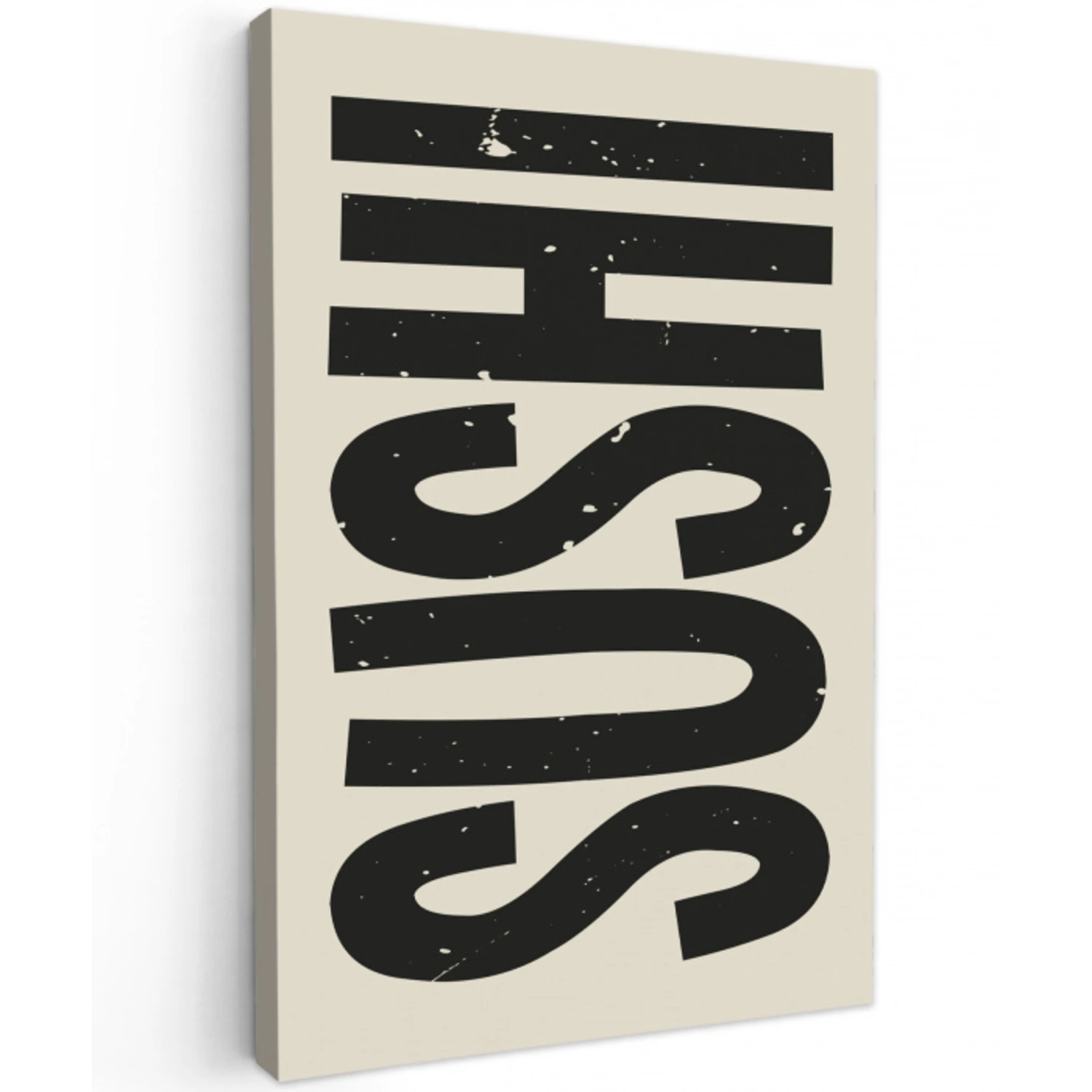 Zwart - Sushi - Japandi - Vintage Tuinposter op houten frame 2 cm dik klein -3d