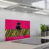Kat - Baas - Roze - Tijgerprint keuken achterwand spatscherm klein -3d_schuin