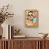 Bloemen - Vrouw - Zonnebril - Blauw Light Box met kabel (Tafellamp) klein -sfeer2