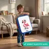 Roze flamingo in het water Kinderkoffer - Blauw klein -sfeer2_NL