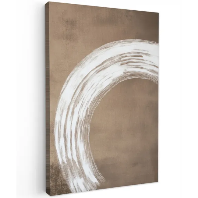 Verf - Bruin - Japandi Tuinposter op houten frame 2 cm dik klein -3d