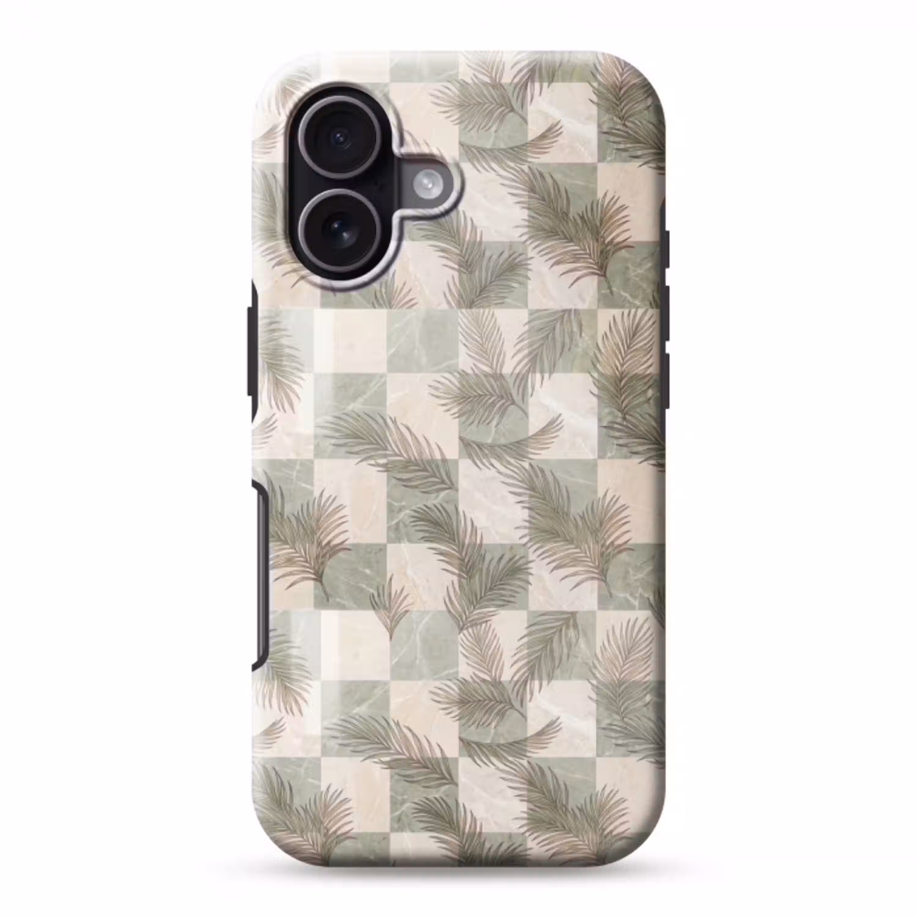 Planten - Bladeren - Marmer - Modern - Groen Toughcase MagSafe Apple iPhone 17 klein -3d