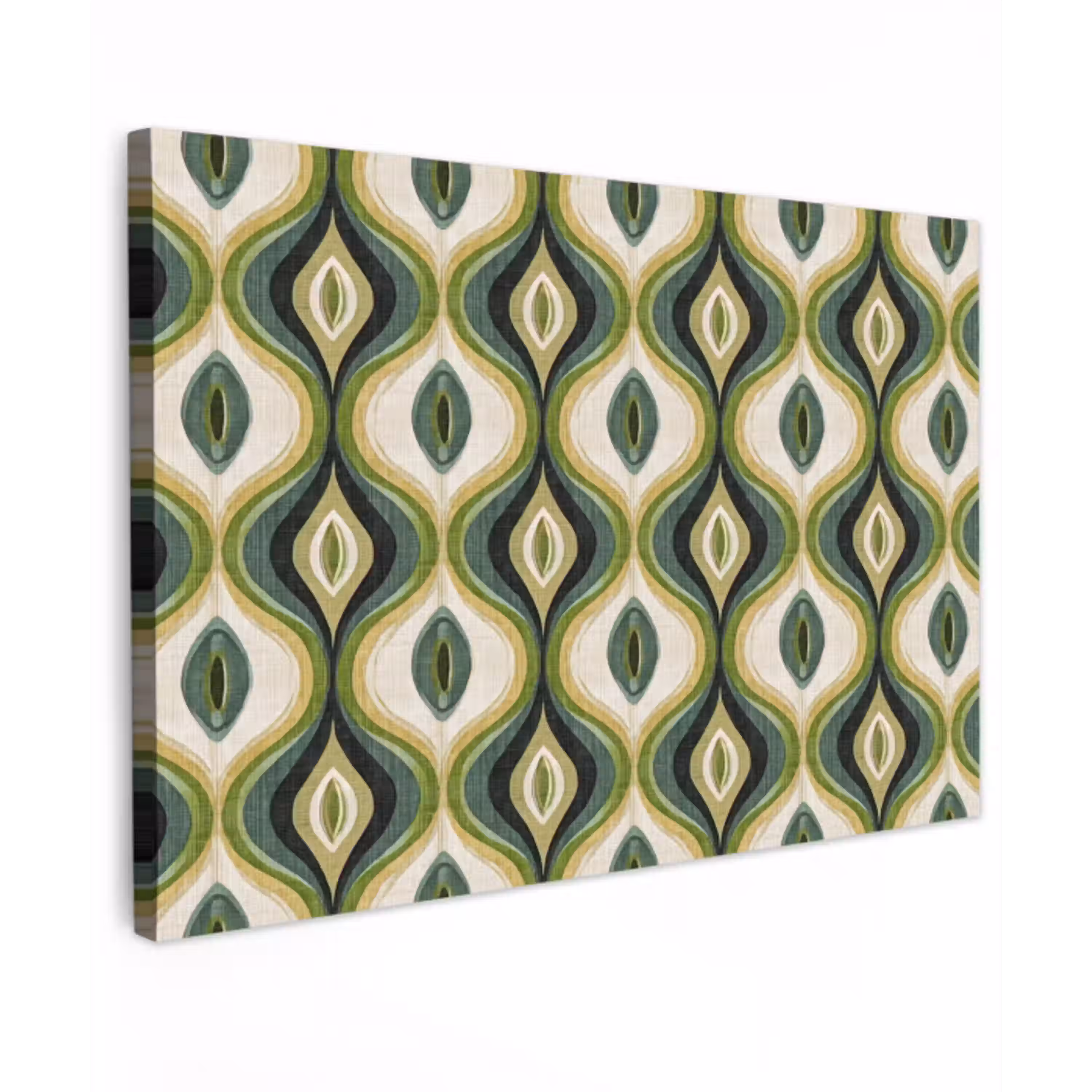 Abstract - Ritmisch - Groen canvas 2cm klein 34 -z3d