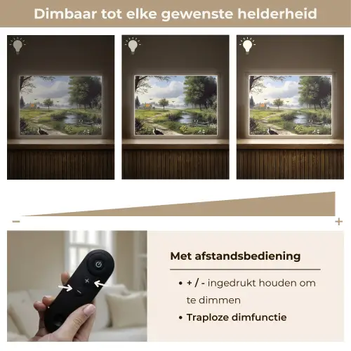 Zandpad - Groen landschap - Water Light Box met batterij (Wandlamp) middel -USP_dimbaarNL