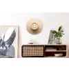 Koffie - Melkschuim - Lach - Beige Wandcirkel aluminium klein -kantoor
