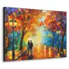 Koppel - Liefde - Bos - Kunst Textielframe zwart klein -3d