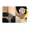 Abstract - Vlakken - Zwart - Rond Placemat vinyl groot -zzzproduct_Kitchenyeah-website