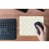 Barok - Patroon - Beige muismat rubber klein 262 -toetsenbord