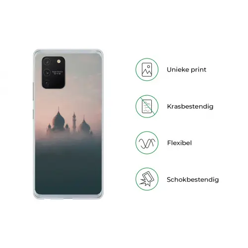Moskee - Minaretten - mist - Islamitisch Telefoonhoesje Samsung Galaxy S10 Lite klein -specsS10Lite
