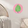Illustratie - Blad - Minimalistisch - Groen Wandcirkel behangsticker klein -sfeer4