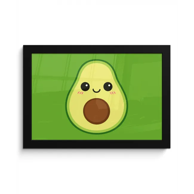 Avocado - Groen - Speels fotolijst zwart zonder passe partout klein -3d