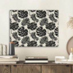 Modern - Monstera - Zwart PET vilt klein 837 -sfeer1
