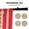 Strepen - Rood - Try again Wandkleed katoen klein -sfeer2