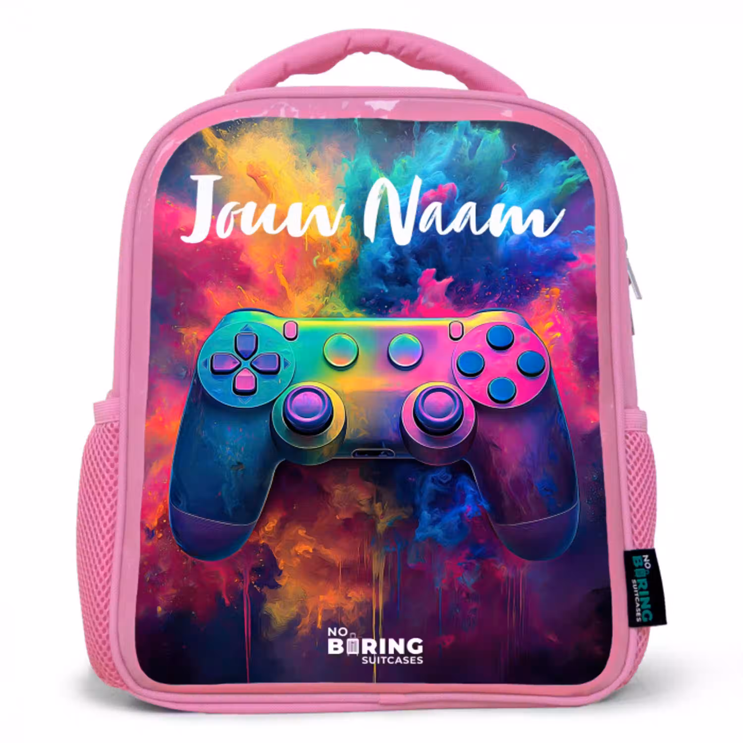 Game - Controller - Kleurrijk - Explosie Kinderrugzak - Roze middel -3d