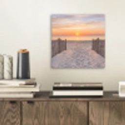 Zonsondergang - Strand - Zand aluminium wit klein -sfeer1