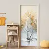 Winter - Bomen - Natuur - Acryl - Kunst deurposter klein -sfeer4