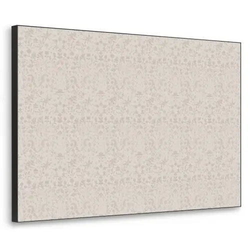 Bloemen - Bladeren - Licht - Taupe Textielframe zwart klein 947 -3d