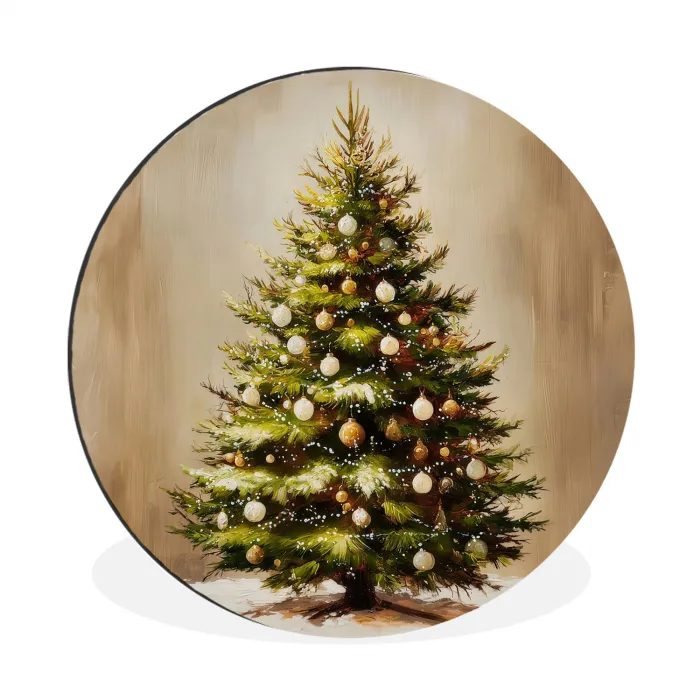 Kerst - Sfeer - Groen Wandcirkel aluminium klein -3d